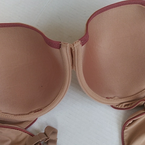 Anne Klein Underwire Convertible Bra 42D Tan Brown Pink Mauve - Picture 14 of 16